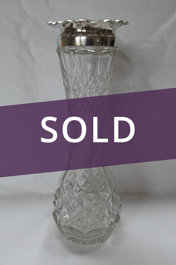 Edwardian silver vase sold