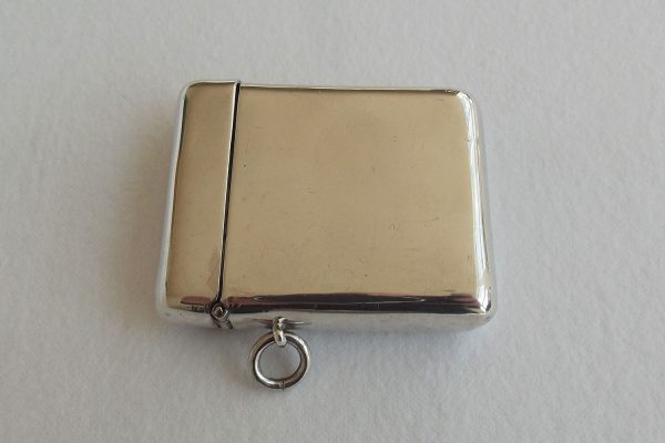 Wide picture of large silver vesta case