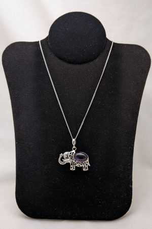 Silver elephant necklace